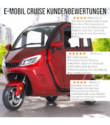 Kabinenroller Cruise Li, 45/25 km/h, bis zu 140 km Reichweite, Lithium-Akku, führerscheinfrei – Bild 3