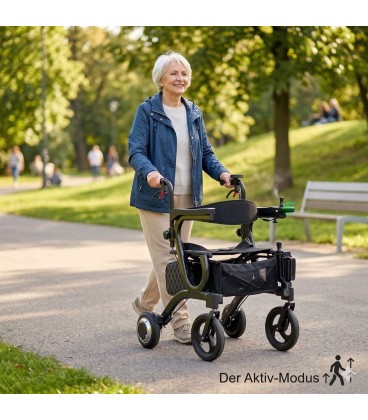 2-in-1 Hybrid E-Rollator & Elektrischer Rollstuhl "Vita Go" – Bild 2