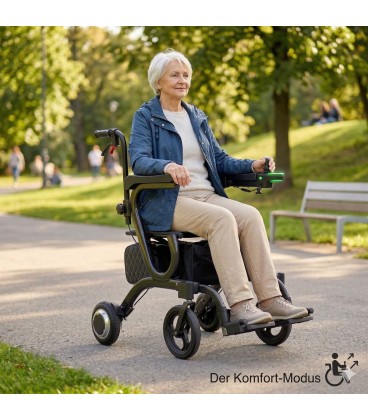 2-in-1 Hybrid E-Rollator & Elektrischer Rollstuhl "Vita Go" – Bild 5